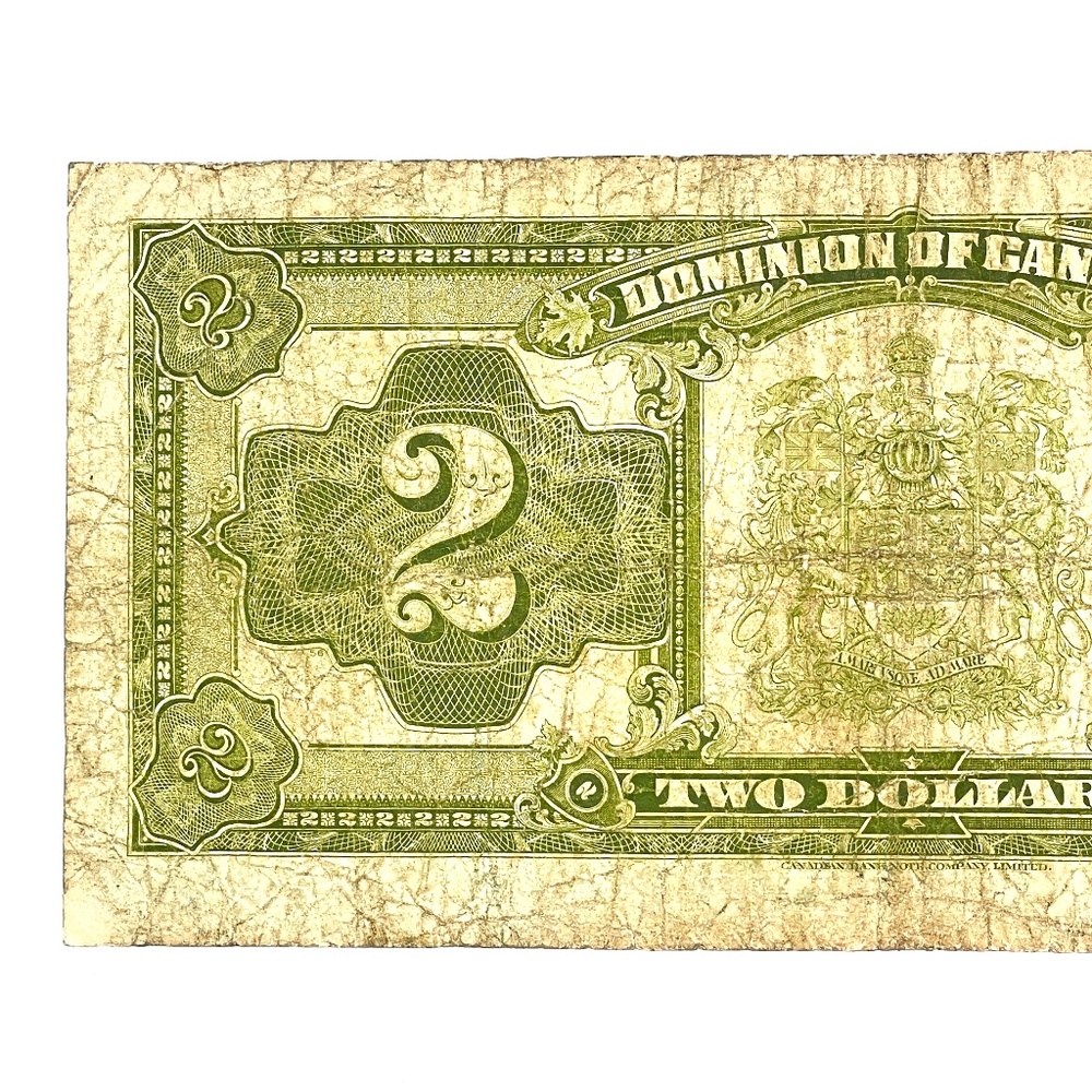 1923 Dominion of Canada Two Dollar Bill Collectible - Picture 6 of 8
